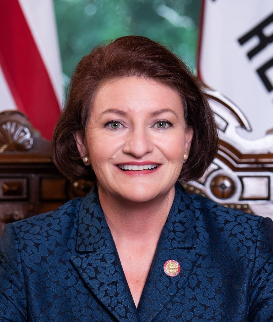Headshot of Toni Atkins in an office smiling at the camera.