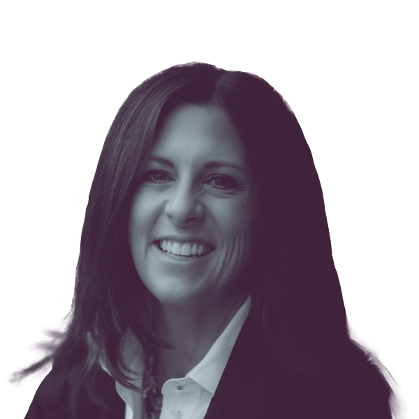 A black and white portrait of Deb Krishnadasan, Democratic candidate for Washington Senate District 26, smiling and looking into the camera.