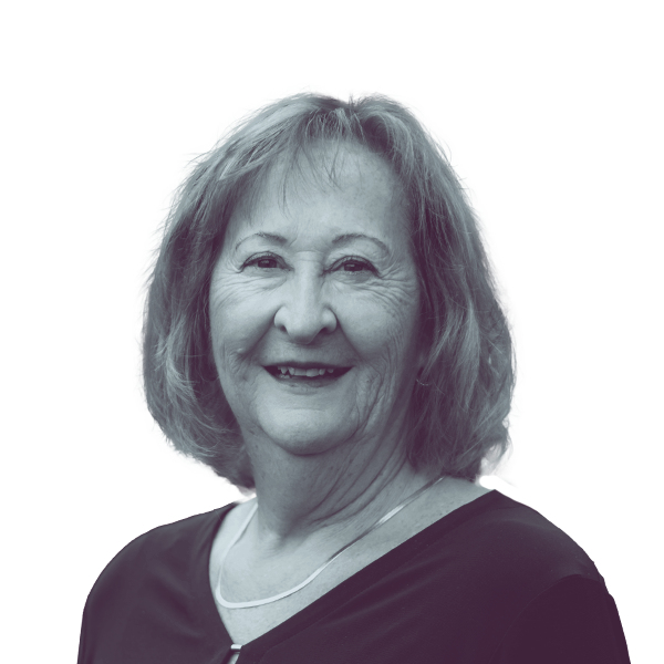 A black and white portrait of Corinne Cascadden, Democratic candidate for New Hampshire House District Coos 5, smiling and looking into the camera.