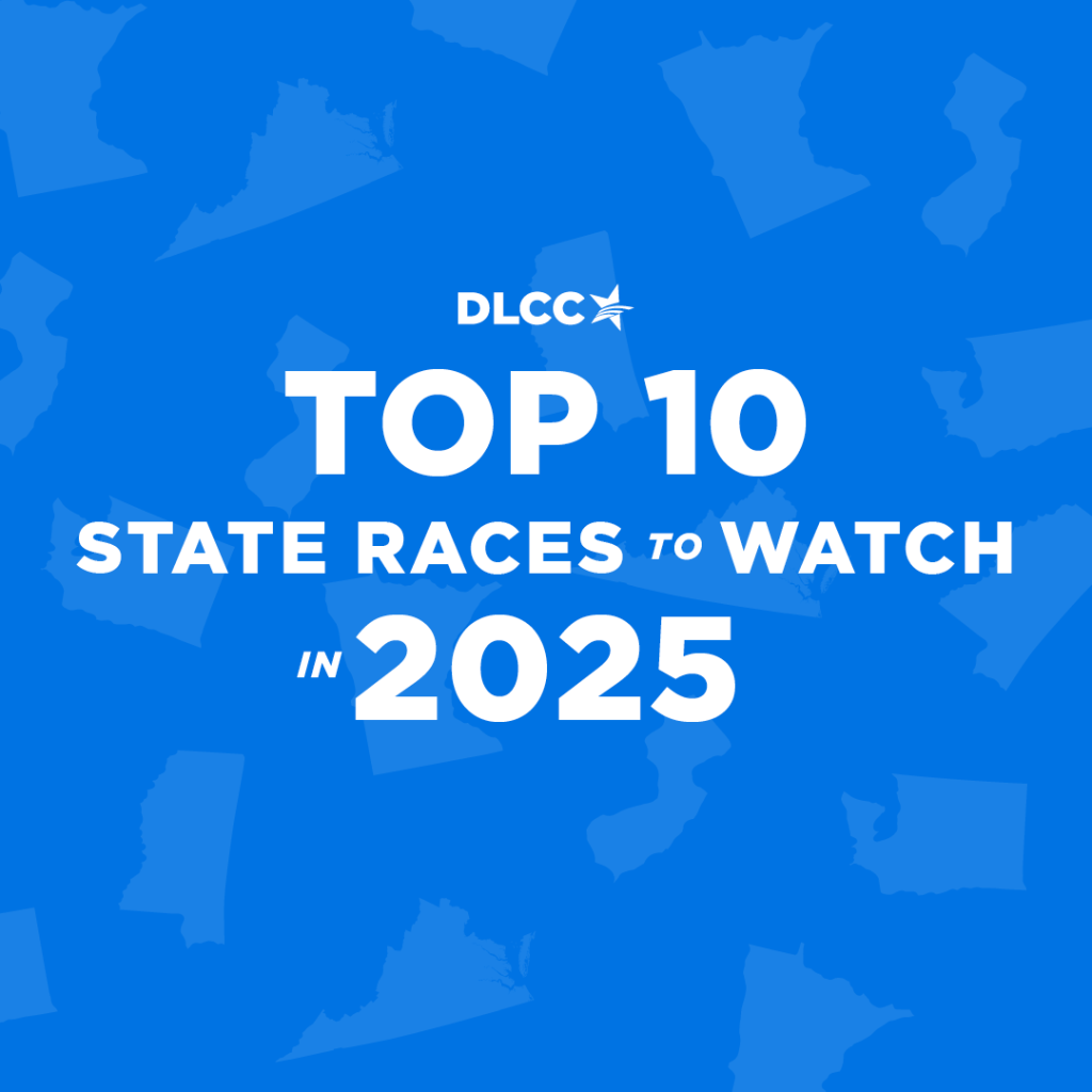White text over a blue background with the outlines of several states. The text reads 